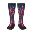 thumbnail image 1 of Fotbe Fireworks3 Calcetas Divertidas Estampadas para Hombre y Mujer, Calcetas de Algodón hasta la Rodilla para Caminar, Correr, Enfermería y Embarazo, 1 of 6