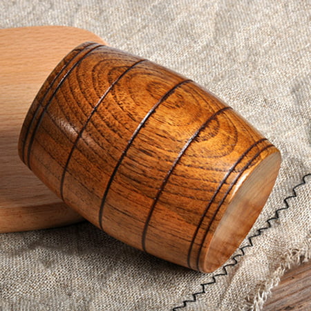 Outtop New Wooden Cup Log Color Handmade Natural Wood Coffee Tea Beer Juice Milk