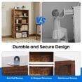 thumbnail image 4 of EDX 4 Tier Bookcase Storage, 42 Inch Large Tall Floor Standing Open Bookshelf for Home Office, Living Room, and Bedroom, Rustic Brown, 4 of 6