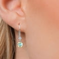 thumbnail image 3 of Gem Stone King 14K White Gold Mercury Mist Mystic Topaz and Lab Grown Diamond Earrings for Women | 1.23 Cttw | Gemstone November Birthstone | Round 5MM, 3 of 6