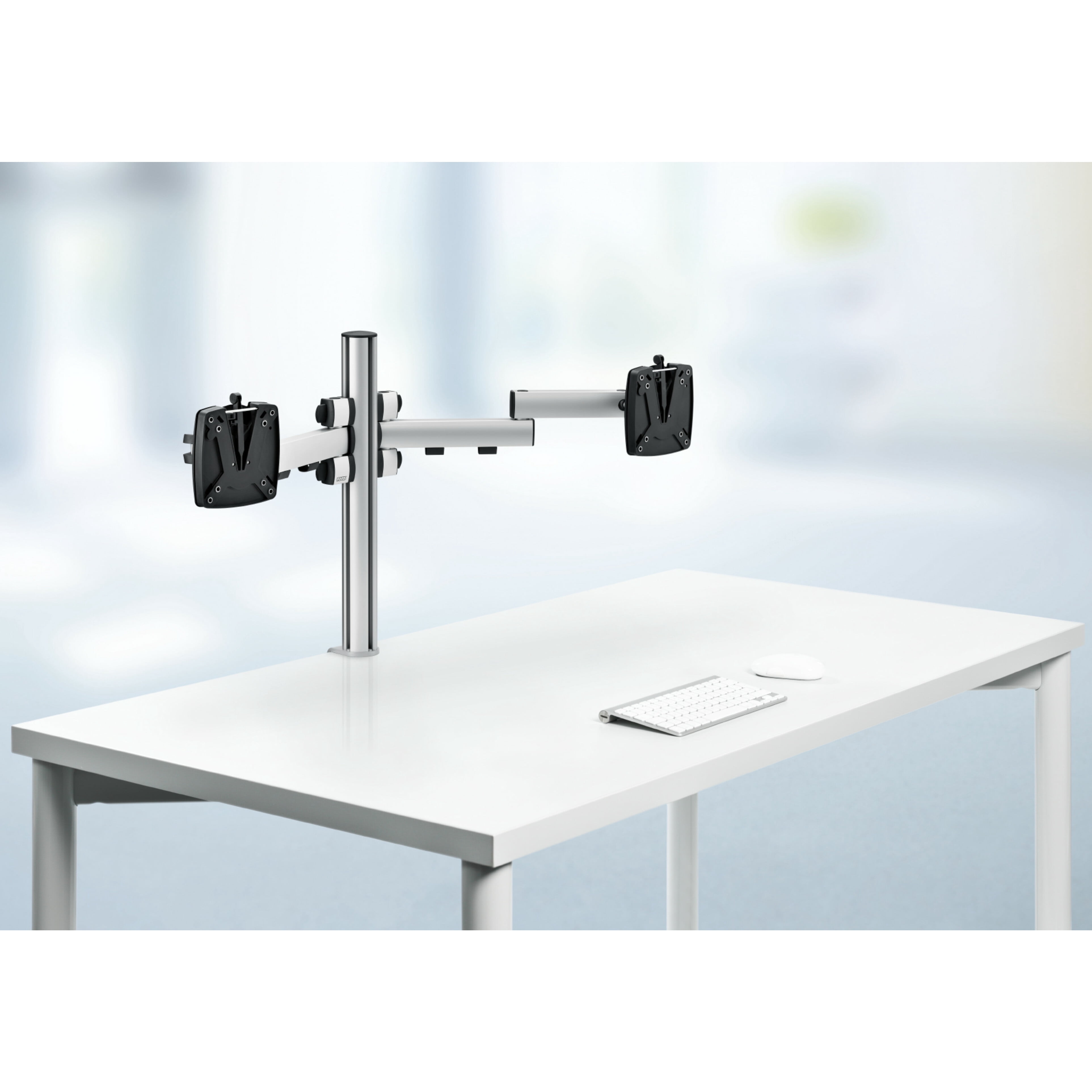 Novus TSS Duo 450mm Monitor Arm Set, Fully Adjustable, Table Clamp Mount, Supports 2 Monitors