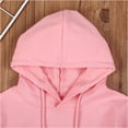 thumbnail image 5 of Linjinx Unisex Pullover Hoodies for Boys Girls Drawstring Casual Hooded Top Pull On Clothes Hoody Pink 120, 5 of 7