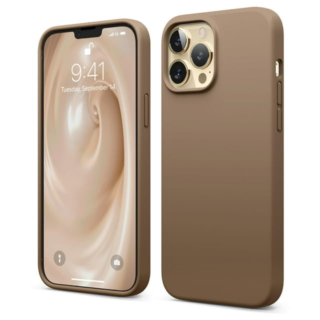 Funda Elago Liquid Silicone para iPhone 13 Pro Max (6.7 pulgadas), color marrón