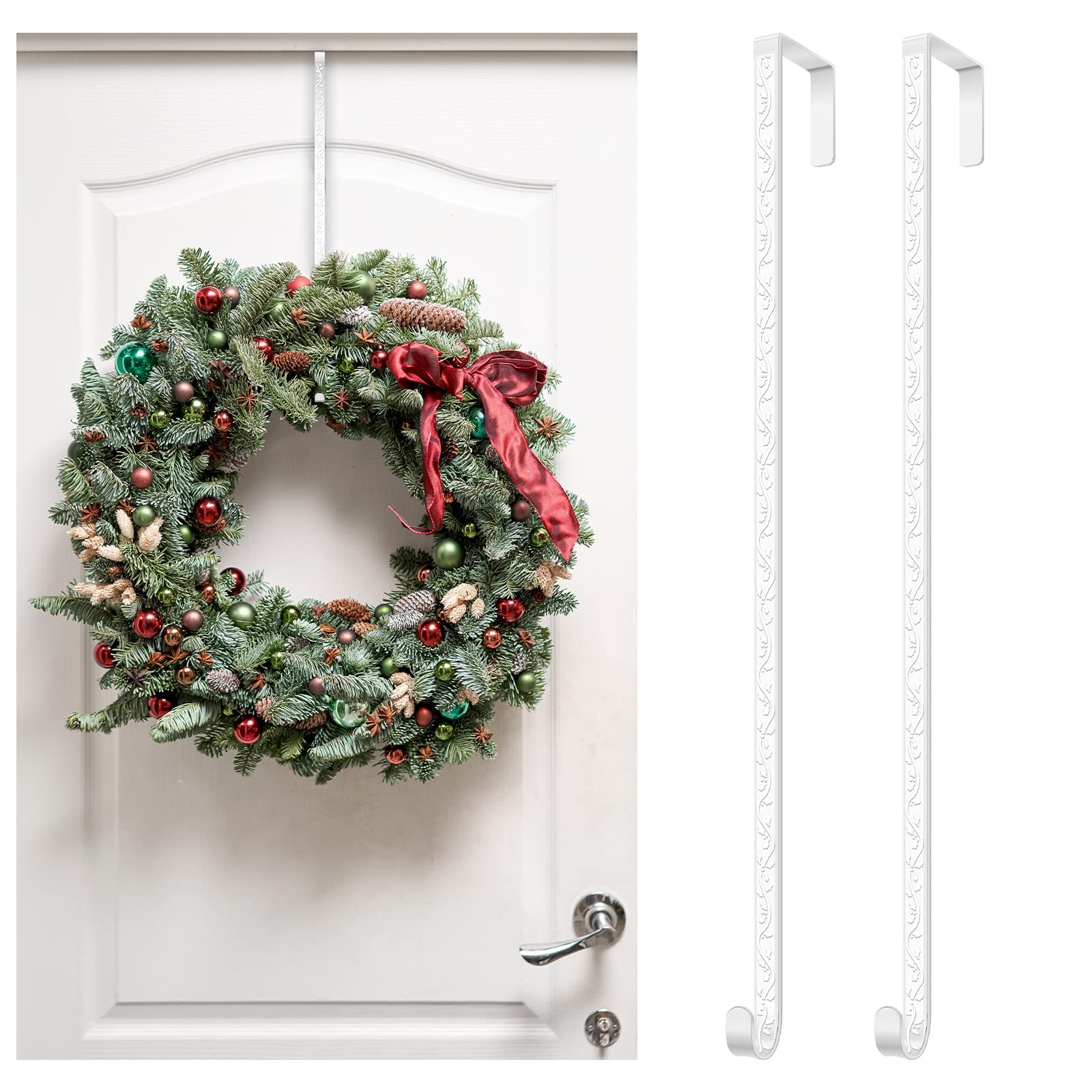 Northlight 14" Red Over the Door Metal Christmas Wreath Hanger