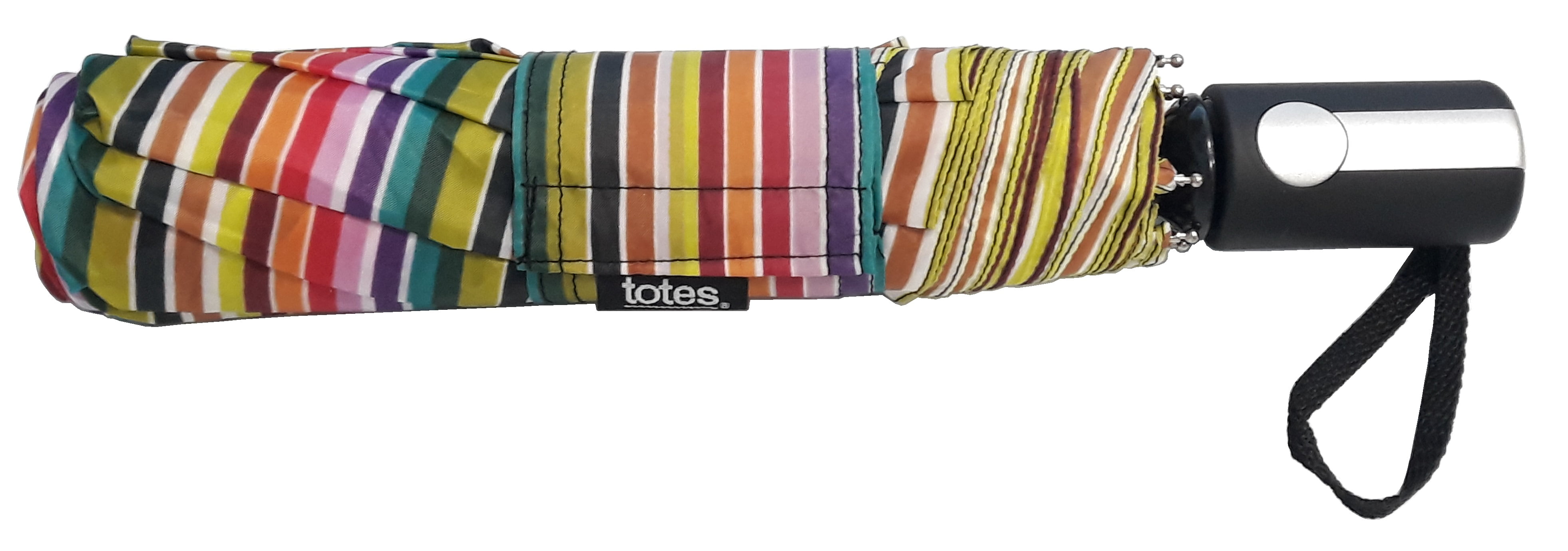 Totes Auto Open Umbrella Rainbow 39" Arc, Good for under the Sun
