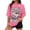 Pink, variant on Tees Tops for Women ’s Oversized Graphic Print Cartoon Drop Shoulder Short Sleeve Casual Graphics Fashion Y2K Clothes 2026 Pink M