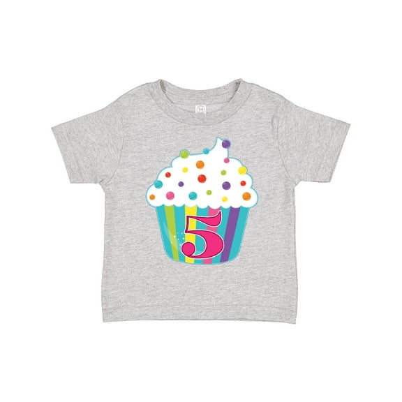Inktastic 5th Birthday Cupcake Boys or Girls Toddler T-Shirt