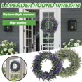 thumbnail image 2 of AMERTEER Lavender Simulation Garland Ring Field Pendant Door Knocker Round Wreath, 2 of 6