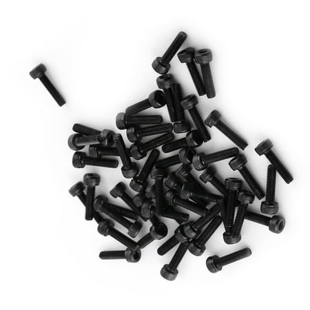 

M3 Black Hex Socket Cap Head Screw Bolt Set (M3*12mm Fully Threaded 50pcs)