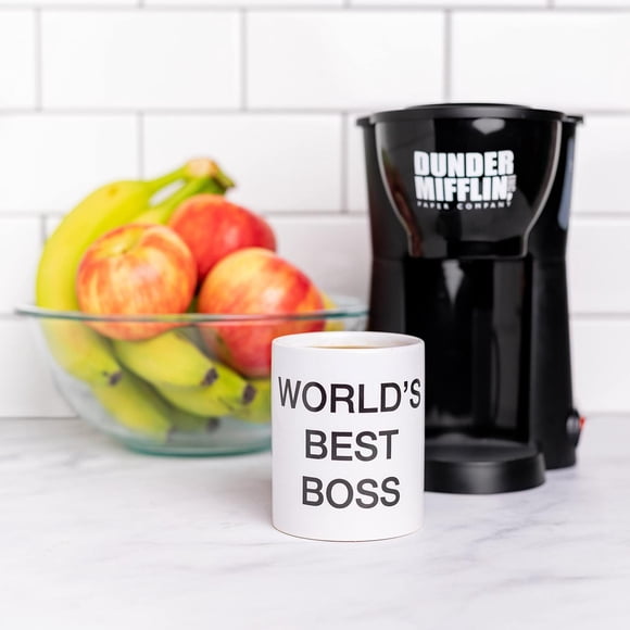 Uncanny Brands The Office - Cafetera de taza individual con taza, de Dunder Mifflin