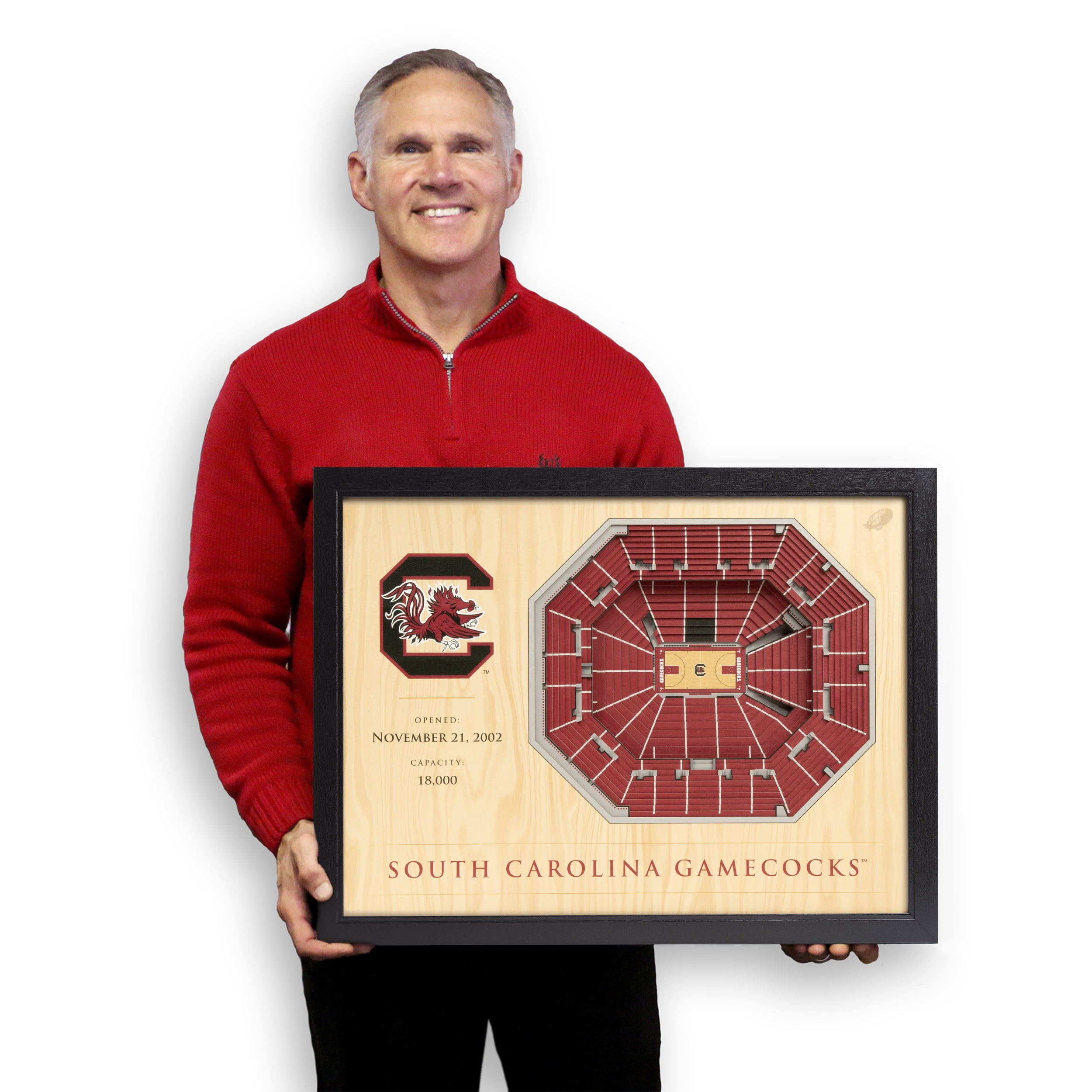 YouTheFan NCAA S Carolina Gamecocks BB 25-Layer Stadiumview Wall Art