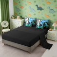 thumbnail image 3 of Manfei Dinosaur Wildlife 7-Piece Twin Bedding,Retro Butterfly Dragon Animals Bedding Comforter Set,Blue,Black Reversible, 3 of 6