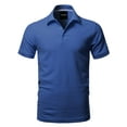 thumbnail image 1 of FashionOutfit Men's Solid Short Sleeves Basic Quality Side Slit Performance Polo Shirt, 1 of 1