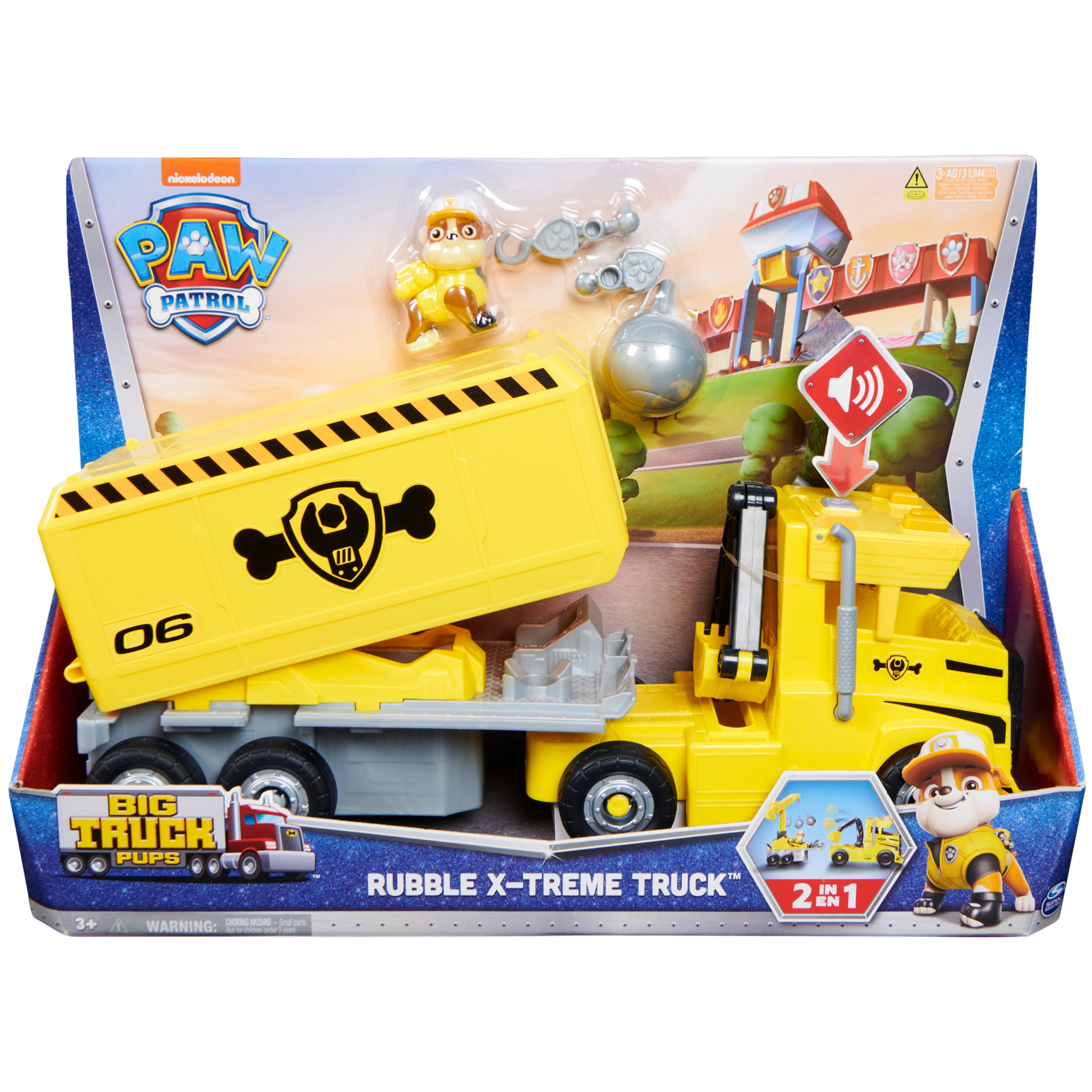 PAW Patrol, Rubble 2 in 1 Transforming X-Treme Truck and Figure - 1