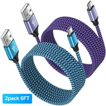 Usb Cables,Usb C Charger Cable,6ft-2PACK Type C USB Fast Charging Cable,AILKIN USB A to USB C Cable 6ft High Speed Android Charger Type C Charging Cords USB-C Phone Cables,Blue Purple