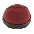 thumbnail image 1 of Unisex Biker Skullcap Gorra De Marinero Gorro Sin Ala Con Puños Enrollados Rojo Sunnimix Los hombres gorro, 1 of 8