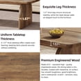 thumbnail image 2 of Fnova Farmhouse Coffee Table for Living Room, 47.24" Rectangle Wood Coffee Table, Easy Assembly, 2 of 13