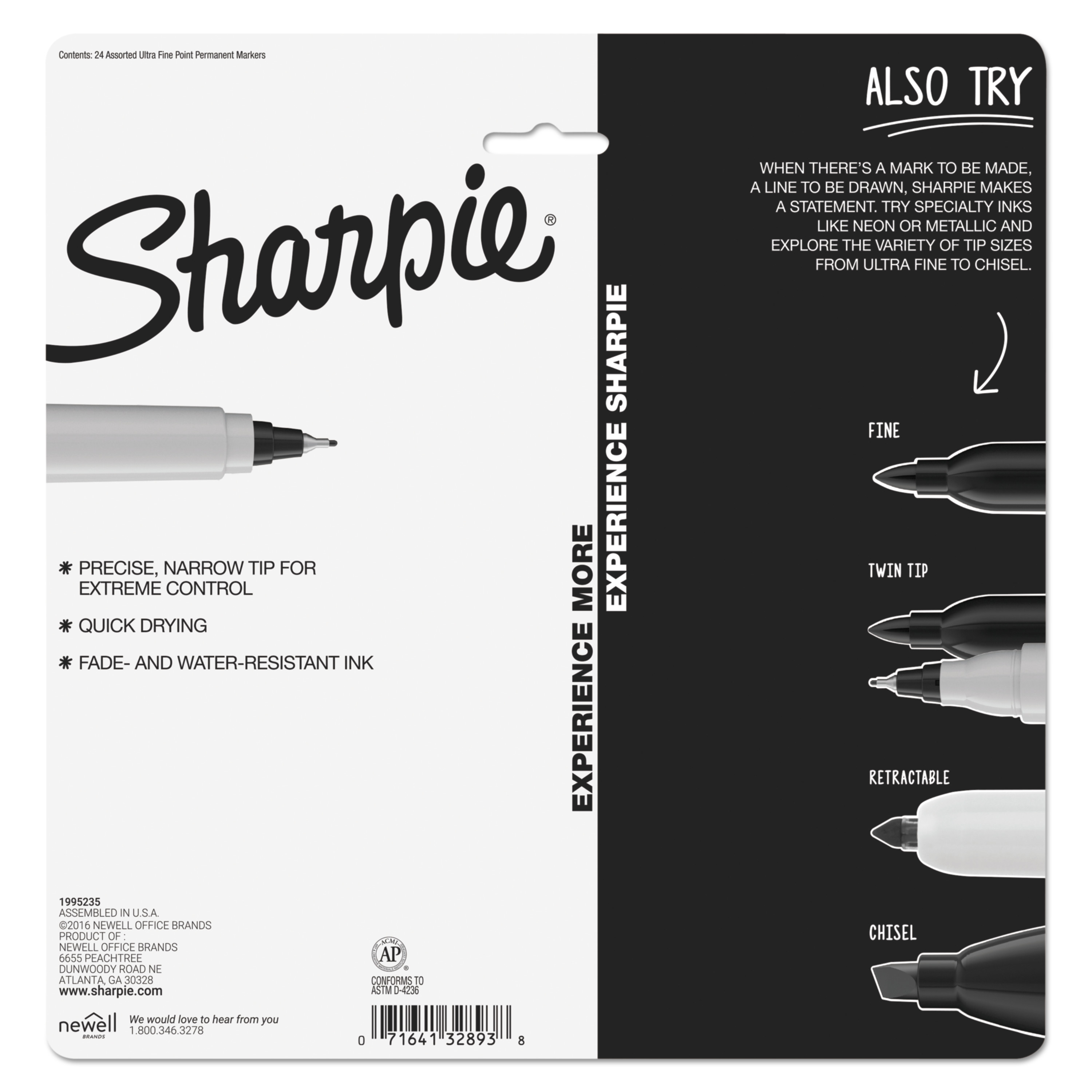 Sharpie Electro Pop Permanent Markers, Ultra Fine Point, Assorted Colors, 24 Count - image 5 of 8