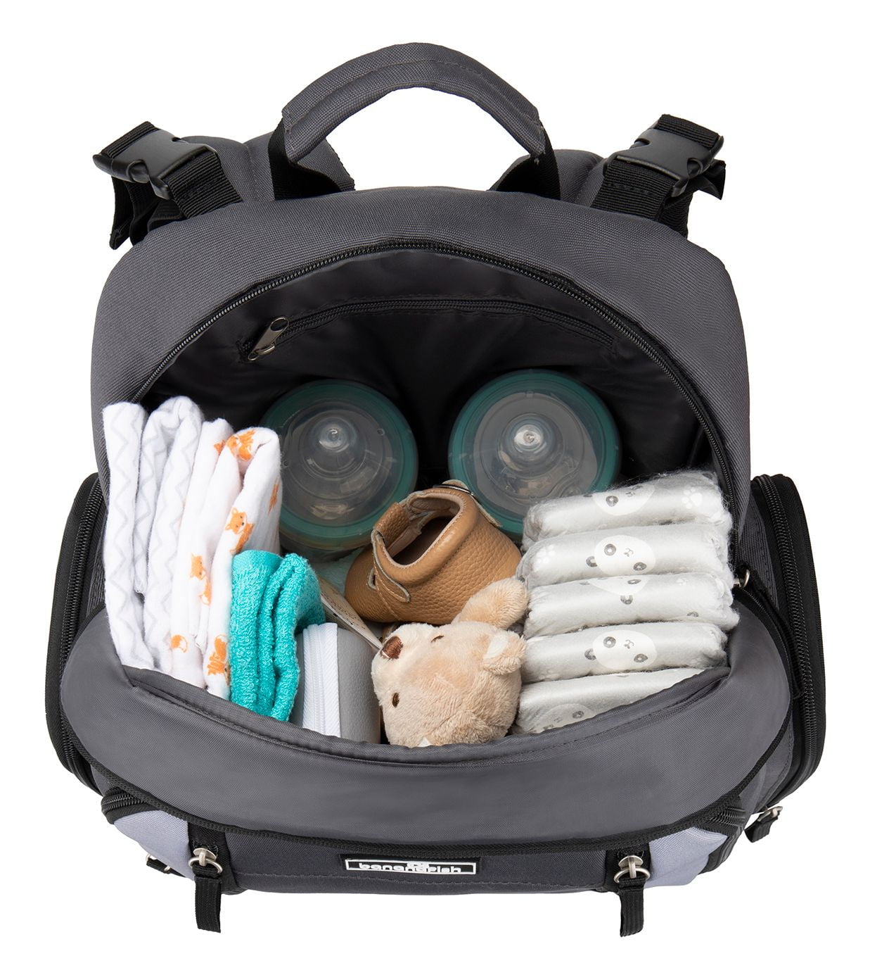 Bananafish Studios Black/Grey Colorblock Backpack Diaper Bag