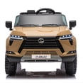 thumbnail image 2 of 24V Powered Ride on Toys, Lexus GX550 2 Seater Ride on Cars with Remote Control, 4 Wheel Suspension, LED lights, Bluetooth/MP3 Music, Electric Car for Kids Aged 3-6, Champagne, 2 of 10