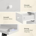 thumbnail image 5 of Zimtown Foldable Nail Table w/Dust Collector, 2 Shelves, Wheels & Drawers, White Manicure Desk, 5 of 10