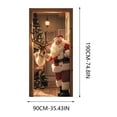 thumbnail image 3 of Christmas Door Cover Christmas Scene Layout Background Banner Porch Sign for Winter Indoor Outside Front Door Banner Farmhouse Party Supplies, 35x75in, 3 of 6