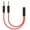 Red, variant on Deyuer Headphone Splitter Earphone Adapter Audio 3.5mm Female to 2 Male Jack Aux Cable