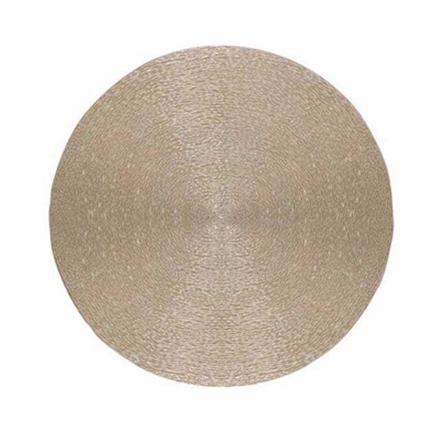 mantel individual redondo dorado / plateado 38 cm