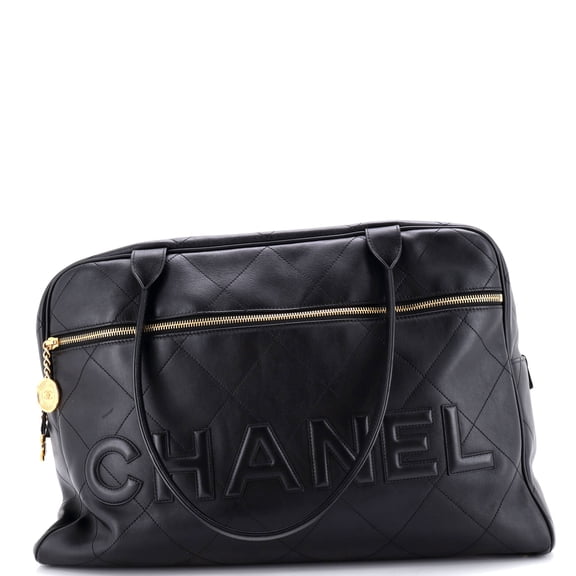 Pre-Owned Logo Bowler Bag Stitched Calfskin Maxi By Rebag