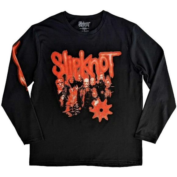 Slipknot  Adult The End So Far Tribal Logo & Nonagram Back Print Long-Sleeved T-Shirt