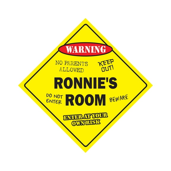 SignMission X-Ronnies Room 12 x 12 in. Crossing Zone Xing Room Sign - Ronnies