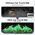 thumbnail image 2 of Universal Car Trunk Mat 29"x39", Abstract Green Flame Waterproof Cargo Liner, Non-Slip Durability Cargo Mat, Flickering Fire Pattern Black All Weather Rear Trunk Protector for Car SUV, 2 of 9
