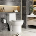 thumbnail image 2 of Sunvasagoo Elongated One-Piece Toilet with Soft-Close Seat, Ceramic Bowl, White Finish, 2 of 7