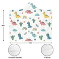 thumbnail image 3 of Wearable Blanket,White Dinosaurs Rainbows Cacti Pattern Hooded Wearable Flannel Blanket for Adults & Teens,Winter Poncho Shawl Wrap Cape Cozy Anti-Pill,50"x60", 3 of 5