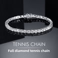 thumbnail image 3 of Celvieroot 18K White Gold Plated 4.0 Round Cubic Zirconia Classic Tennis Bracelet 6/6.5/7/7.5/8/8.5/9 Inch, 3 of 5