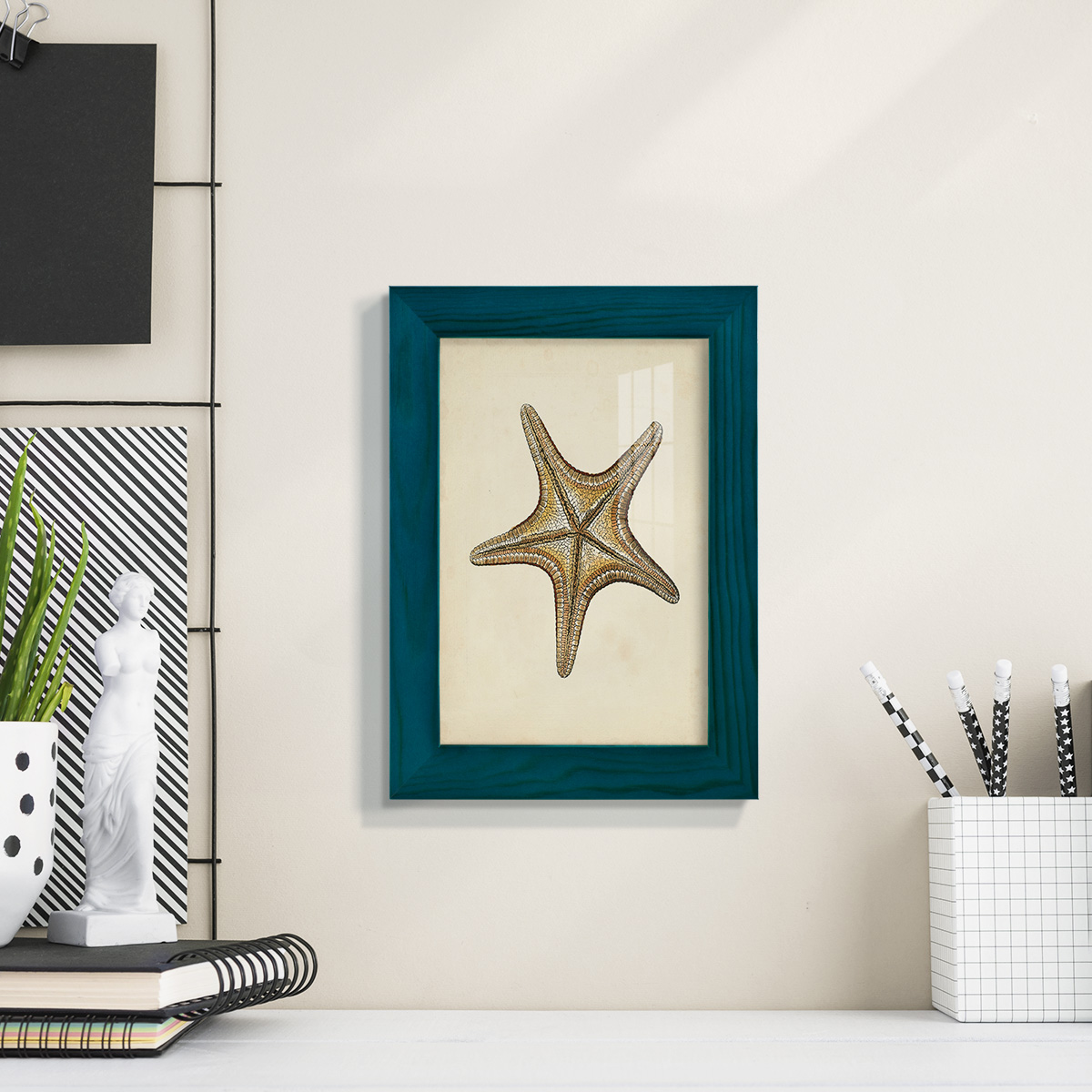 Sealife Collection IV - Framed Print w/glass - Ocean Blue