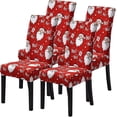 thumbnail image 1 of Juego de 4 sillas navideñas con decoración de Papá Noel, ideal para la familia, la cocina y el comedor., 1 of 5