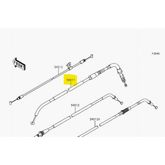 Kawasaki OEM Clutch Cable 2015-2022 Versys 650 KLE650 54011-0603