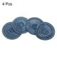 thumbnail image 3 of Uxcell 4 piezas de manteles individuales redondos trenzados de 4" antideslizantes para mesas de comedor, lavables, aislamiento térmico, manteles individuales tejidos, azul oscuro, 3 of 7