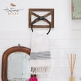 thumbnail image 2 of Autumn Alley Farmhouse Decor Hand Towel Ring for Bathroom - Rustic Towel Holder/Rack, Wall Mounted, Mix of Wood, Unique Shiplap & Black Ring, 2 of 7