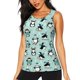 thumbnail image 1 of Fotbe Winter Skiing Penguin Blusas Sin Mangas para Mujer – Estilo Casual, Corte Suelto, Slim-Fit, Cuello Redondo Deportivo, Tops de Verano para Gimnasio y Yoga-XX-Large, 1 of 7