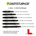 thumbnail image 4 of L-Style Carbon Spinning Dart Shaft Set of 3 Extra Durable and Reduced Rattle - Clear 260 (in-Between), 4 of 4