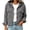 Gray-01, variant on Perfectbot Women's Corduroy Crop Hooded Shacket Button Down Long Sleeve Jacket Fall Casual Outerwear