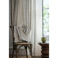 thumbnail image 7 of Boho Window Curtain Panel with Tassels Striped Geometric Print Country Style Cotton Linen Room Darkening Curtain Panel for Bedroom Living Room Rod Pocket Top, 7 of 7
