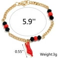 thumbnail image 4 of 18K Gold Plated Figa Gesture Hand Pendant Azabache Chain Bracelet Anklet Baby Hand Good Luck Charm Amulet Protection Jewelry for Women Girl, 4 of 10