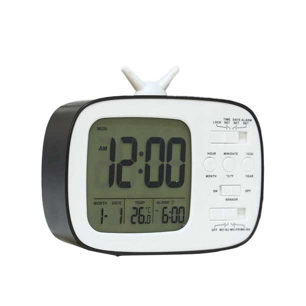 Reloj Despertador Con Pantalla Digital Led Grande Reloj Despertador Ajustable Con Elemento Fotosensible Función De Repetición Diseño Lindo Para El Dormitorio Sala De Estar Oficina seitruly HA027526-05