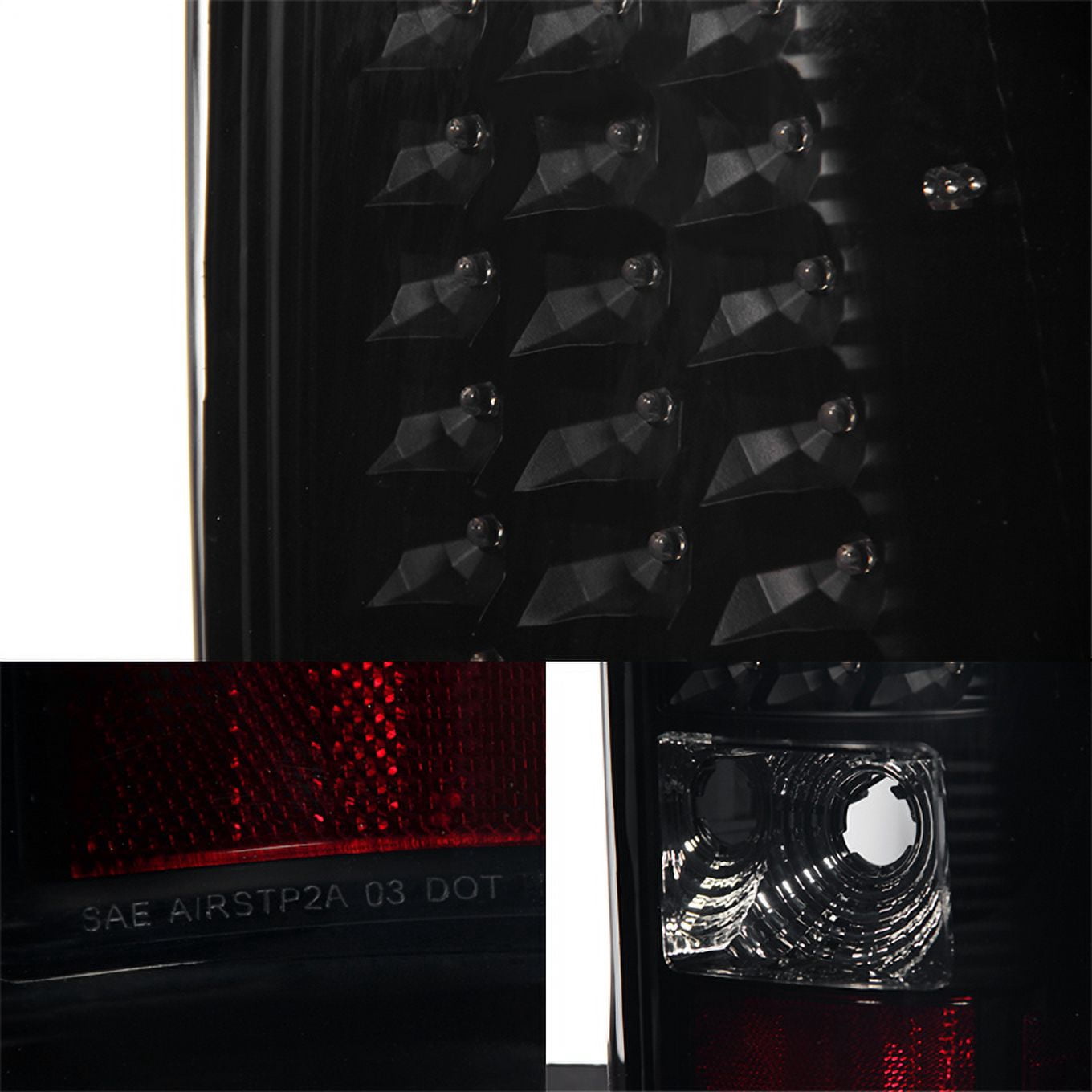 AKKON - For 99-02 Chevy Silverado 09-03 GMC Sierra Pickup Truck Black Smoked G2 LED Tail Lights Brake Lamps Pair