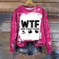 thumbnail image 2 of Rbaofujie Chandails pour Femmes Mode Automne Chandails Décontractés Imprimés Col Rond Manches Longues Hauts Amples Chandails en Molleton Rouges Chandail à Capuchon pour Filles, 2 of 3