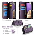 thumbnail image 3 of Crossbody for Samsung Galaxy A32 5G Case Wallet【RFID Blocking】with 10-Card Holder Zipper Bills Slot, Soft PU Leather Magnetic Shoulder Wrist Strap for Galaxy A32 5G Wallet Case Women, 3 of 15
