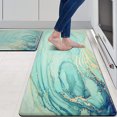 thumbnail image 4 of Clearance! Kitchen Rugs and Mats Set of 2 Cushioned Anti Fatigue Kitchen Floor Mat Non Slip Waterproof Kitchen Rug Set Comfort Standing Mats, 4 of 5